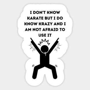 Karate Funny Puns | Funny Saying Sticker